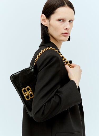 BB 소프트 스몰 플랩 숄더백 Balenciaga BB 소프트 스몰 플랩 숄더백 블랙 bal0256026