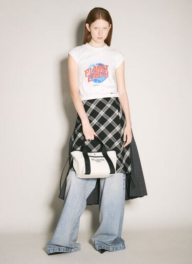 Balenciaga Biarritz 小号托特包 乳白色 bal0258022