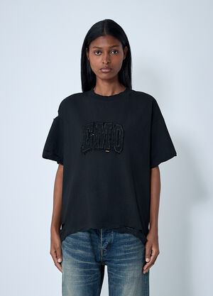Balenciaga Logo Motif T-Shirt Black bal0261001