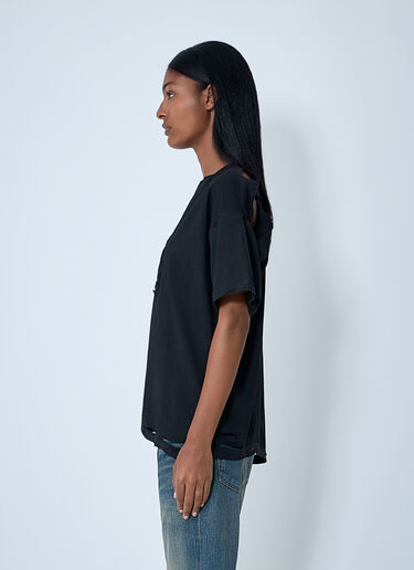 Logo Motif T-Shirt Balenciaga Logo Motif T-Shirt Black bal0261001