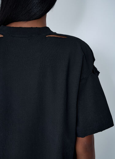 Logo Motif T-Shirt Balenciaga Logo Motif T-Shirt Black bal0261001