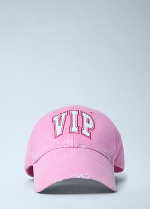 Balenciaga Logo Motif Baseball Cap Pink bal0261013