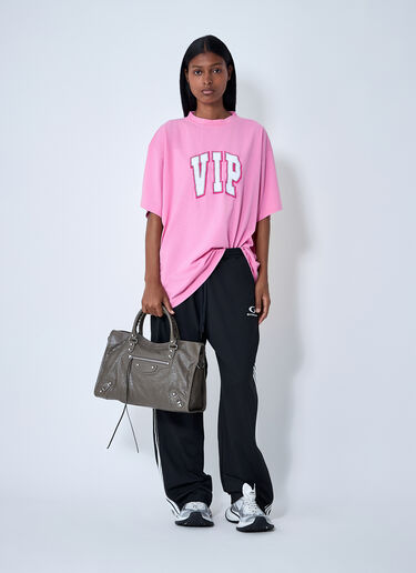 Balenciaga Logo Motif T-Shirt Pink bal0261015