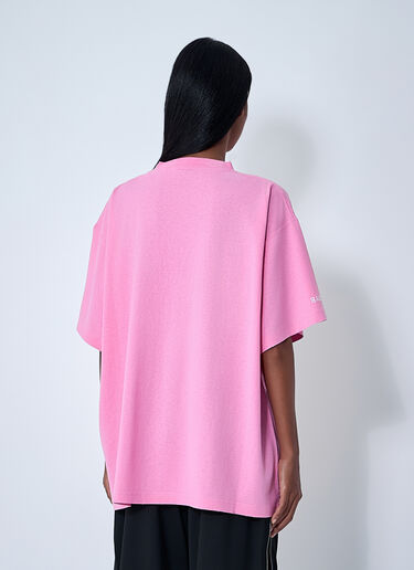 Balenciaga Logo Motif T-Shirt Pink bal0261015