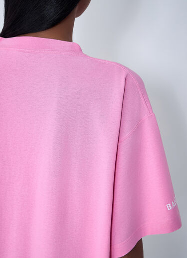 Balenciaga Logo Motif T-Shirt Pink bal0261015