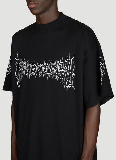 Balenciaga 다크웨이브 라지 핏 티셔츠 블랙 bal0355005