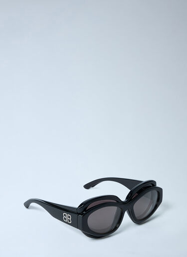 Balenciaga Superbusy Round Sunglasses Black bal0361001