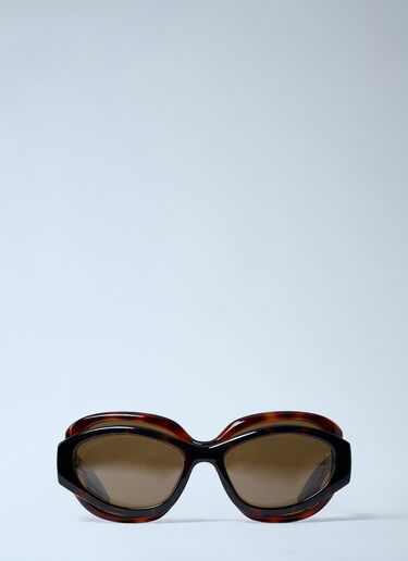 Superbusy Round Sunglasses Balenciaga Superbusy Round Sunglasses Dark Brown bal0361002