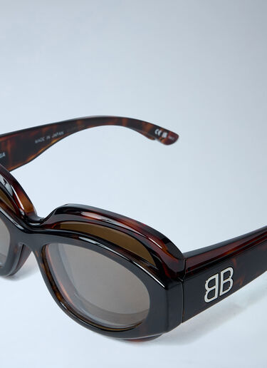 Superbusy Round Sunglasses Balenciaga Superbusy Round Sunglasses Dark Brown bal0361002