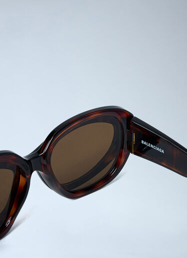Superbusy Round Sunglasses Balenciaga Superbusy Round Sunglasses Dark Brown bal0361002