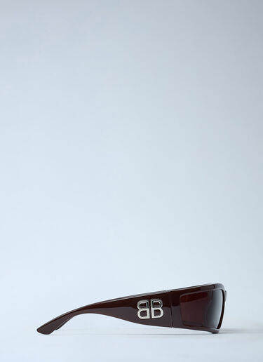 Sunset Rectangle Sunglasses Balenciaga Sunset Rectangle Sunglasses Dark Brown bal0361004