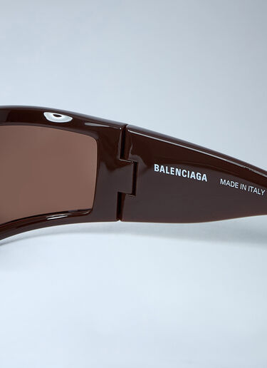 Sunset Rectangle Sunglasses Balenciaga Sunset Rectangle Sunglasses Dark Brown bal0361004