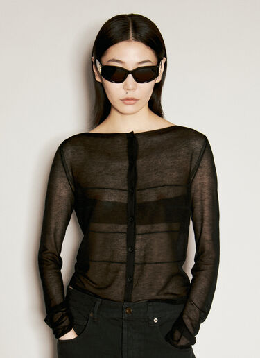 Bossy 圆形太阳镜 Balenciaga Bossy 圆形太阳镜 黑色 bcs0255004