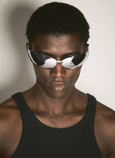 Razor Cat Sunglasses Balenciaga Razor Cat Sunglasses Silver bcs0354004