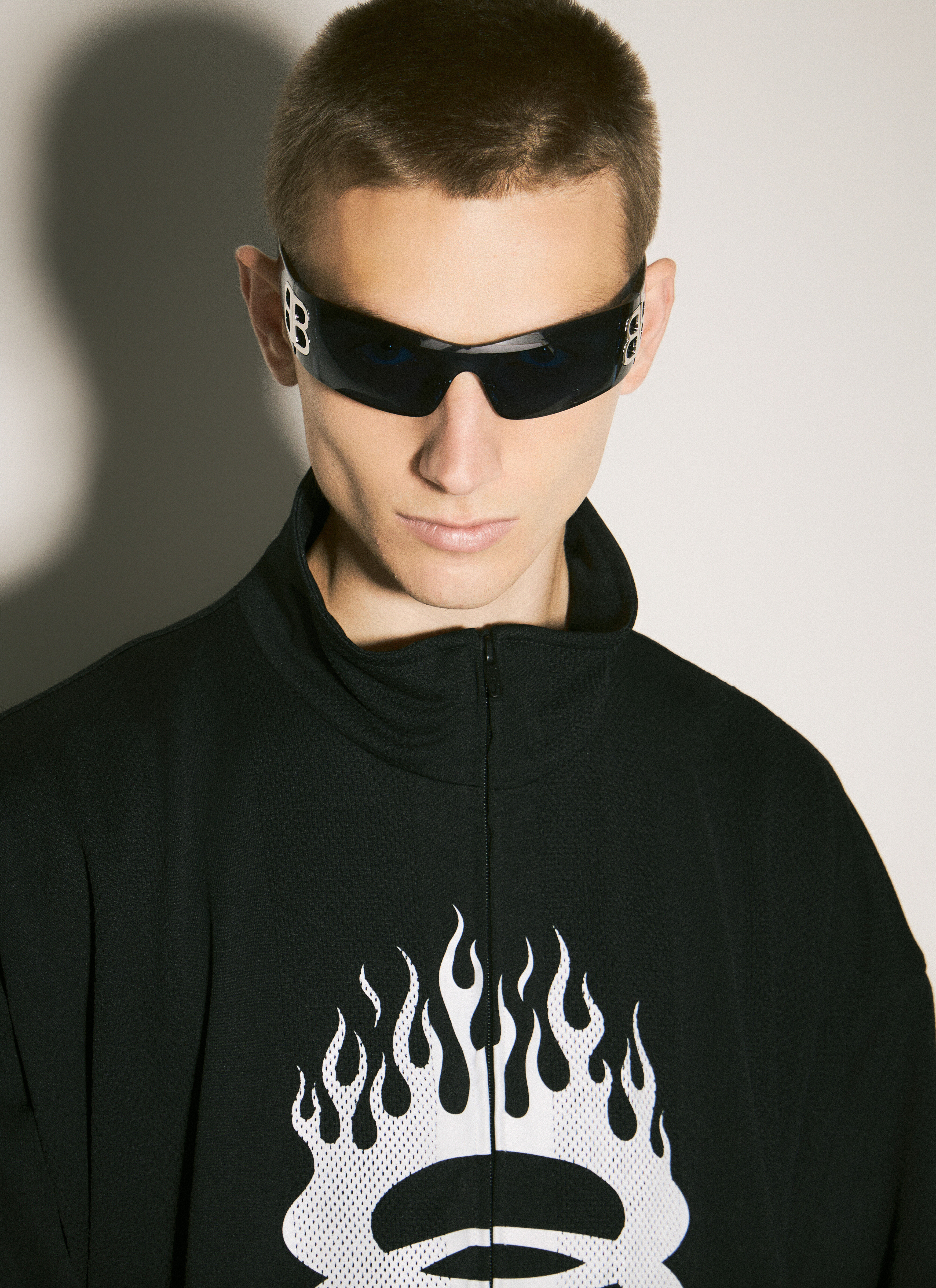 Balenciaga Men's' Bossy Mask Sunglasses in Blue | LN-CC®