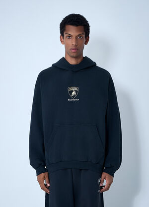 Balenciaga x Lamborghini Automobili Lamborghini Hooded Sweatshirt Black bll0162005