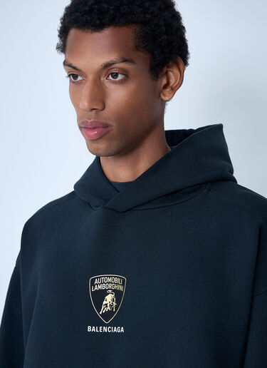 Automobili Lamborghini Hooded Sweatshirt Balenciaga x Lamborghini Automobili Lamborghini Hooded Sweatshirt Black bll0162005