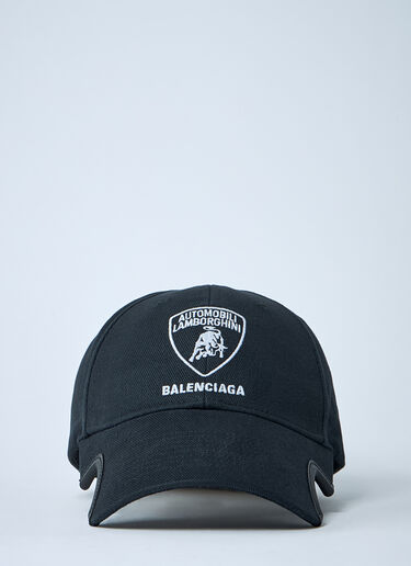 Logo Motif Baseball Cap Balenciaga x Lamborghini Logo Motif Baseball Cap Black bll0162006