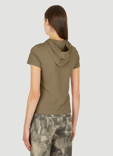 Blumarine Crystal 徽标连帽 T 恤 卡其色 blm0252009
