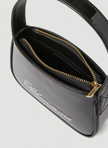 Logo Embellished Shoulder Bag Blumarine Logo Embellished Shoulder Bag Black blm0252011