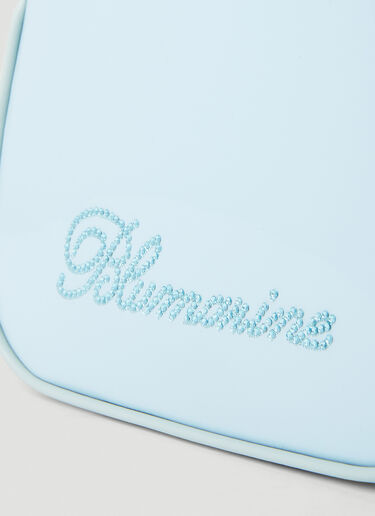 Logo Embellished Shoulder Bag Blumarine Logo Embellished Shoulder Bag Light Blue blm0252022