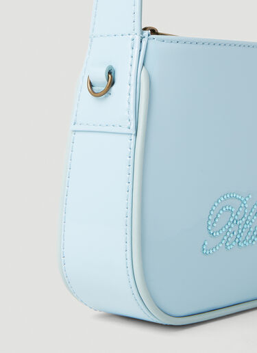 Logo Embellished Shoulder Bag Blumarine Logo Embellished Shoulder Bag Light Blue blm0252022