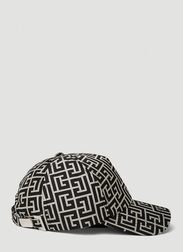 Monogram Baseball Cap Balmain Monogram Baseball Cap Black bln0151051