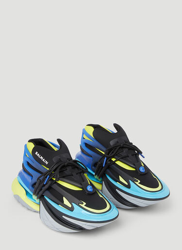 Balmain Unicorn 氯丁橡胶皮革运动鞋 蓝色 bln0154015