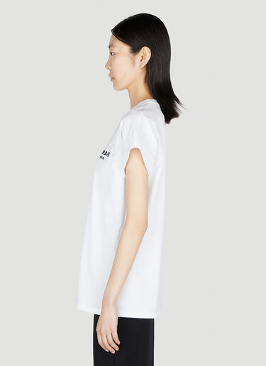 Balmain 植绒徽标 T 恤 白色 bln0252009