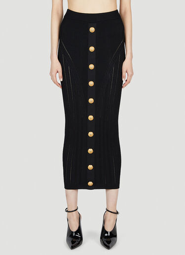 Balmain 니트 스커트 블랙 bln0252019