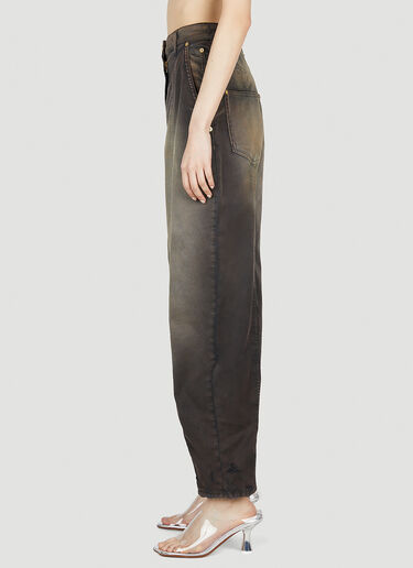 Balmain 宽大锥形牛仔裤 棕色 bln0252021