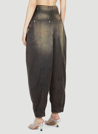 Balmain 宽大锥形牛仔裤 棕色 bln0252021