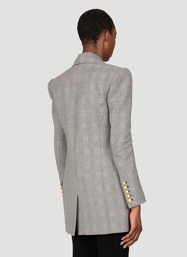 Balmain 威尔士亲王格纹精裁西装外套 灰 bln0253014