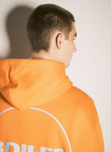 Logo Print Hooded Sweatshirt Boiler Room Logo Print Hooded Sweatshirt Orange bor0155005
