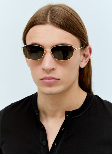 Split Rectangular Sunglasses Bottega Veneta Split Rectangular Sunglasses Gold bos0355002