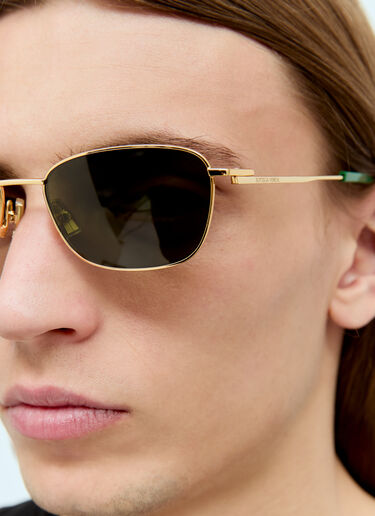Split Rectangular Sunglasses Bottega Veneta Split Rectangular Sunglasses Gold bos0355002