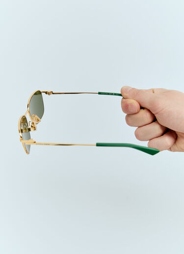 Split Rectangular Sunglasses Bottega Veneta Split Rectangular Sunglasses Gold bos0355002
