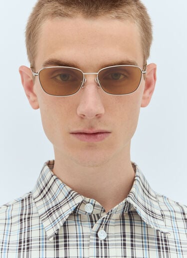Split Rectangular Sunglasses Bottega Veneta Split Rectangular Sunglasses Silver bos0355003