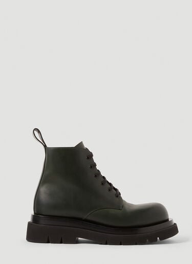 Lug Lace-Up Ankle Boots Bottega Veneta Lug Lace-Up Ankle Boots Dark Green bov0151051