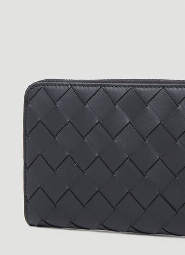 Bottega Veneta Intrecciato Zip Around Wallet Black bov0153042