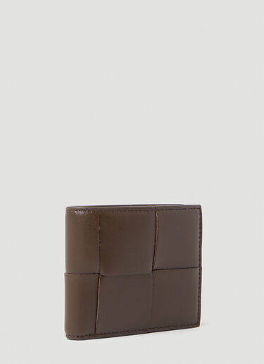 Bottega Veneta Intreccio Bi-Fold Wallet Brown bov0153056