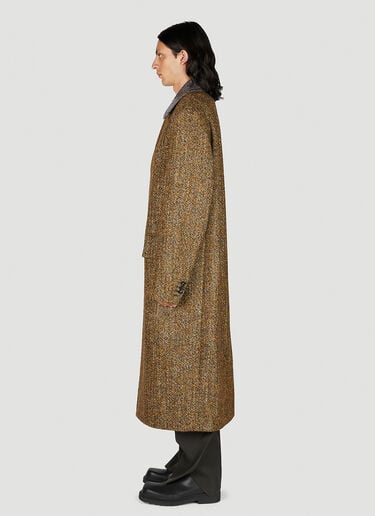 Bottega Veneta 텍스처드 울 스펙클 코트 브라운 bov0154004