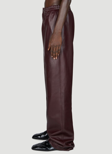 Wide Leg Leather Pants Bottega Veneta Wide Leg Leather Pants Brown bov0155011