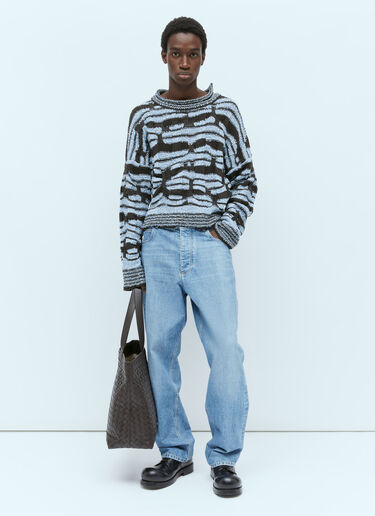 빈티지 워싱 마감 와이드 레그 진 Bottega Veneta 빈티지 워싱 마감 와이드 레그 진 블루 bov0156001