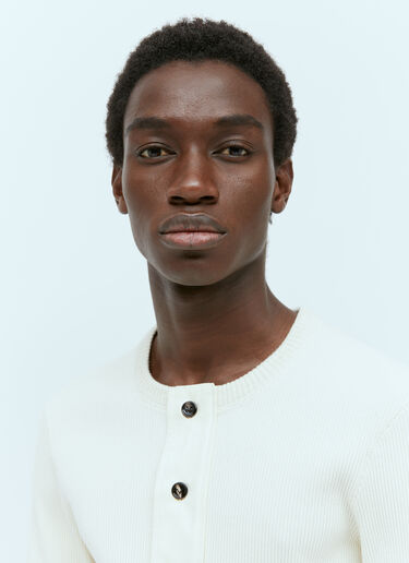 Bottega Veneta Raised Placket Sweater White bov0156002