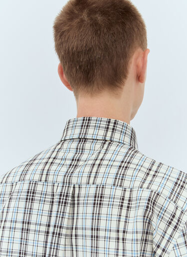 Check Poplin Shirt Bottega Veneta Check Poplin Shirt Cream bov0157004