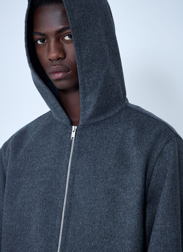 Double Face Wool Hooded Jacket Bottega Veneta Double Face Wool Hooded Jacket Charcoal bov0161002
