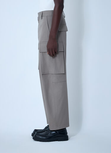 Bottega Veneta Cotton Twill Cargo Pants Grey bov0161003