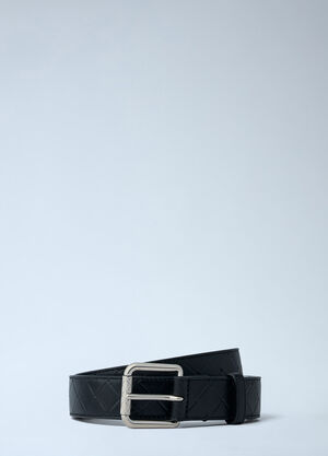 Bottega Veneta Intrecciato Stamp Belt Black bov0161014