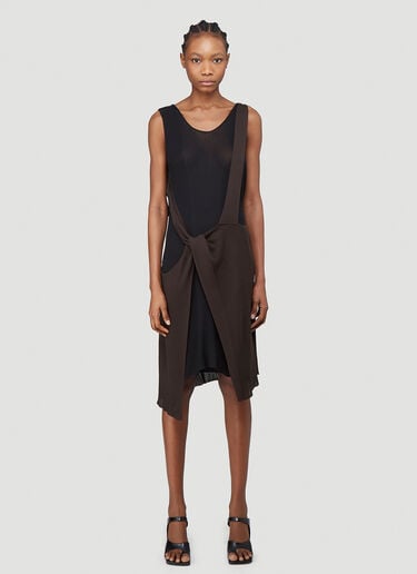 不对称针织连衣裙 Bottega Veneta 不对称针织连衣裙 棕色 bov0240019